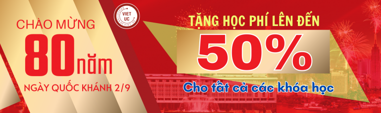 Giảm 50% Học phí cho tất cả các khóa học