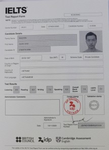 Nguyễn Đức Xuân Vinh 7.5 IELTS 