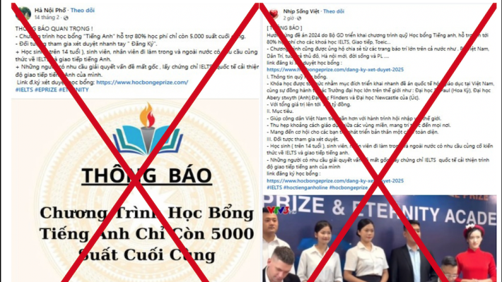 Bộ Giáo dục và Đào tạo cảnh báo chương trình học bổng tiếng Anh giả mạo
